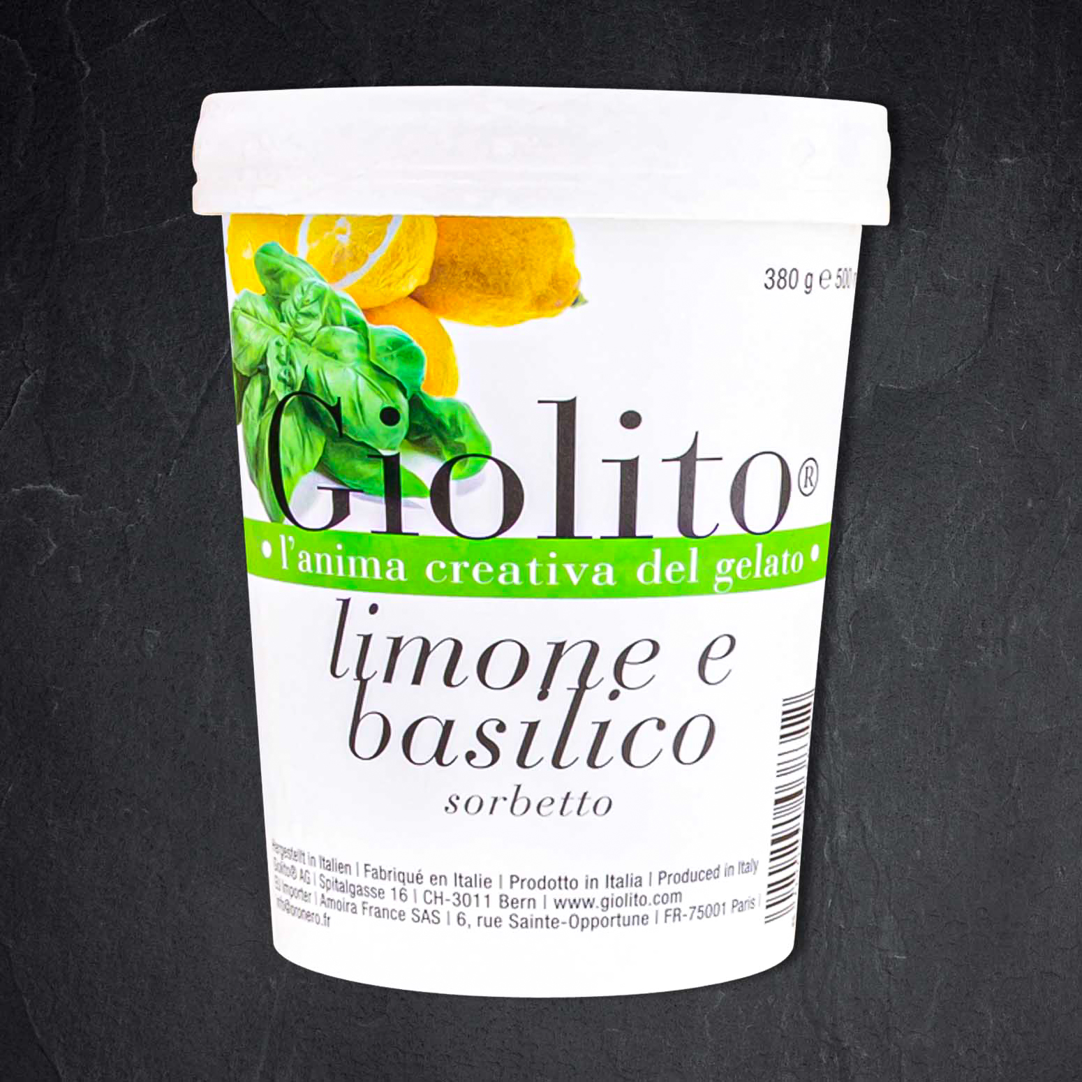 GIOLITO Sorbet | Zitrone mit Basilikum