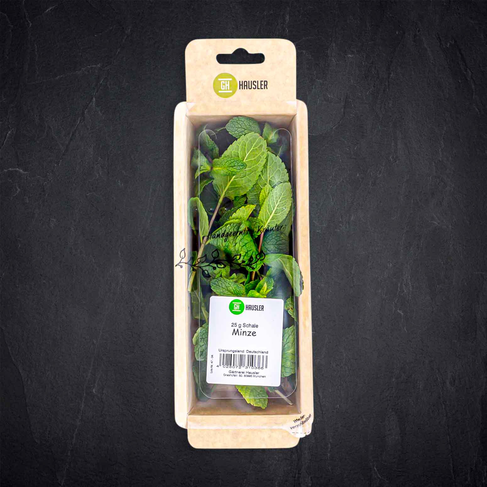 100985_1_Pfefferminze_frisch_25g_Hausler Produktbild: 100985Pfefferminze_frisch_25g_Hausler