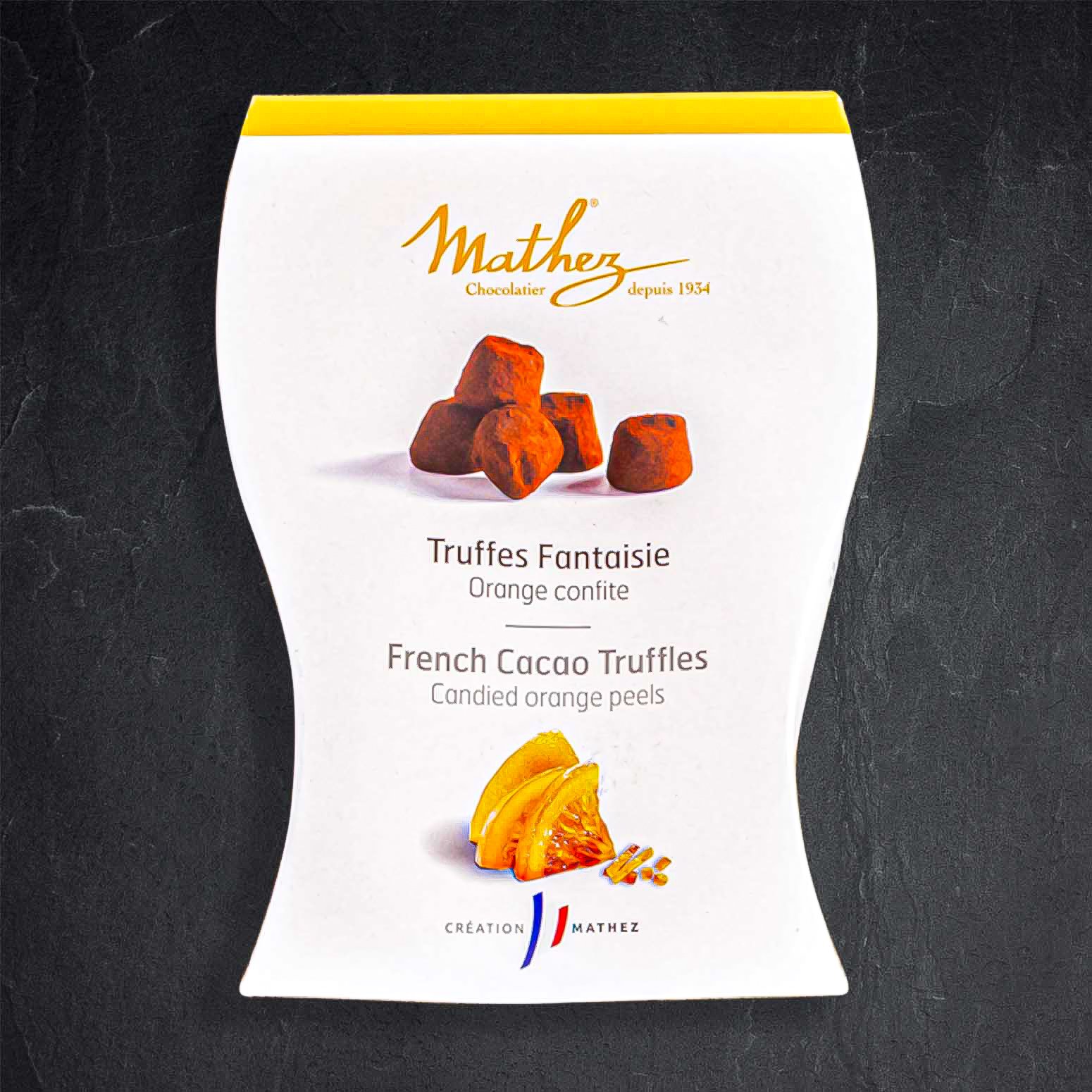 Produktbild: 517438_Schokoladentrueffel_TRUFFES_FANTAISIE_Kandierte_Orange_250g_MATHEZ
