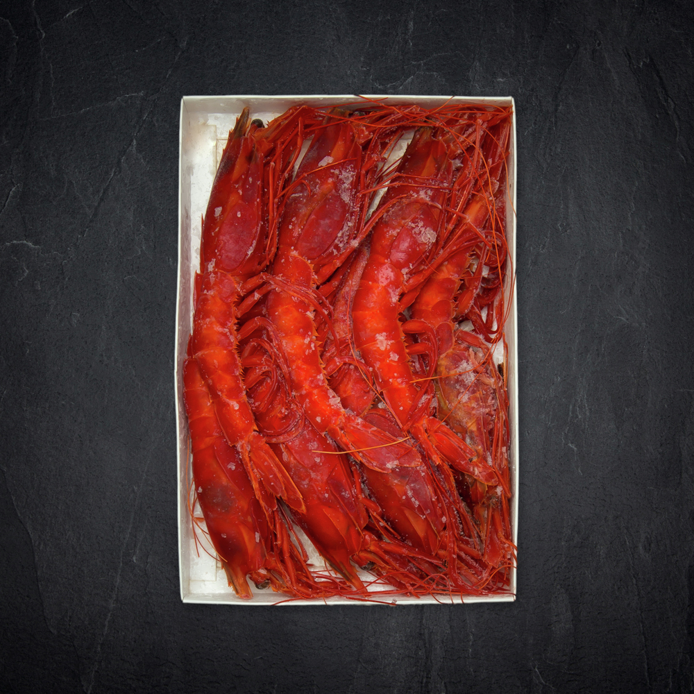 Garnelen, Rohe Garnelen, Schale, Rot, Meeresfrüchte