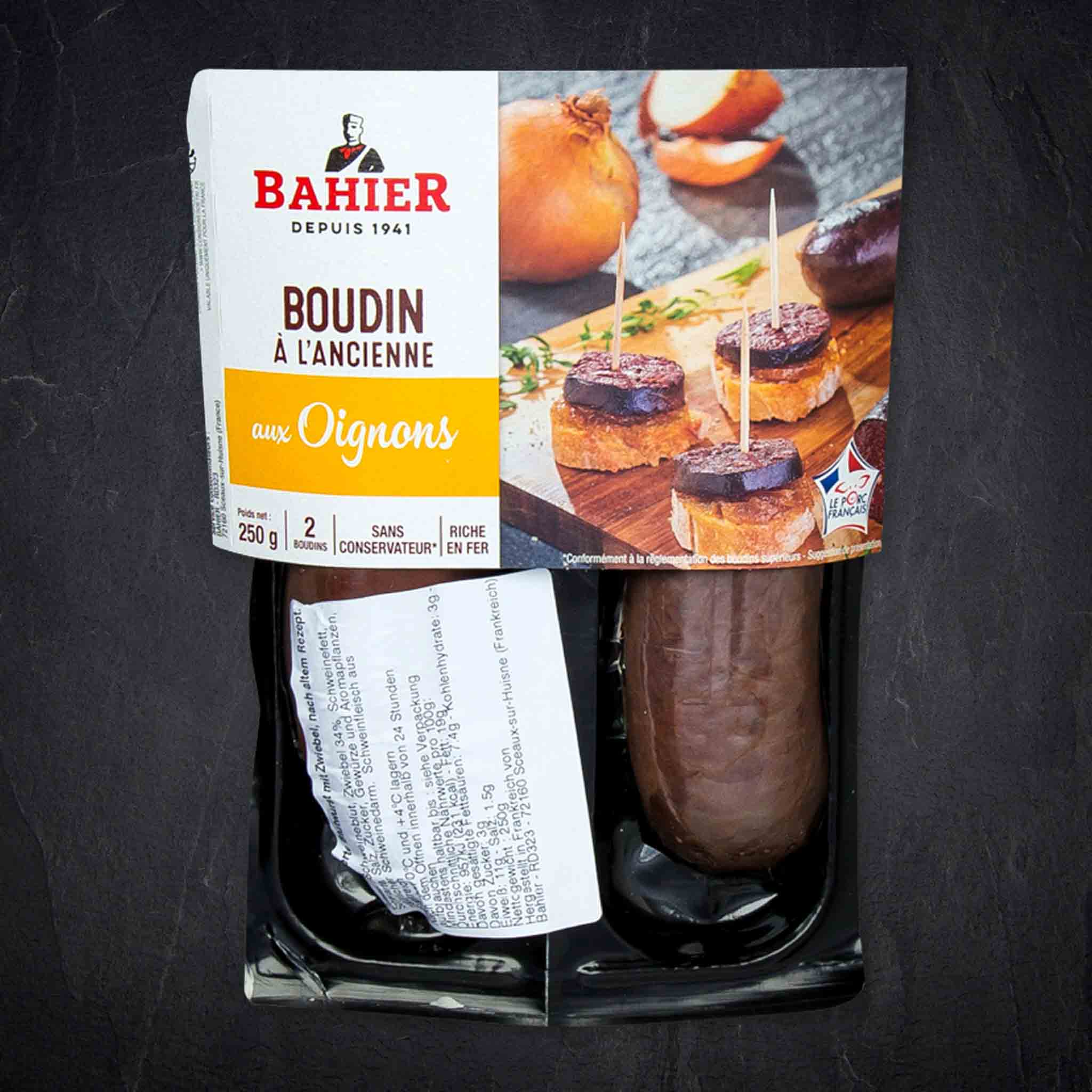 906555_Fleisch_Blutwurst_Zwiebel_2erPak_BahierFR__2__B2BFP Produktbild: 906555_Fleisch_Blutwurst_Zwiebel_2erPak_BahierFR
