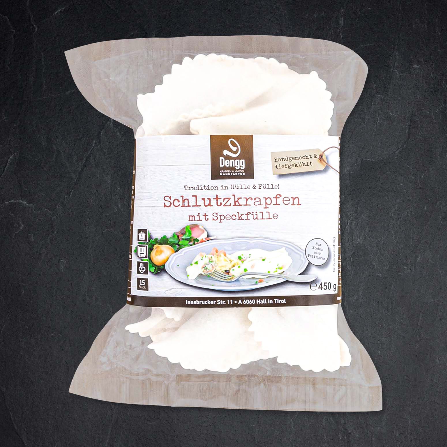 Produktbild: 948138_Tiroler_Schlutzkrapfen_Speck_450g_DENGG_TK