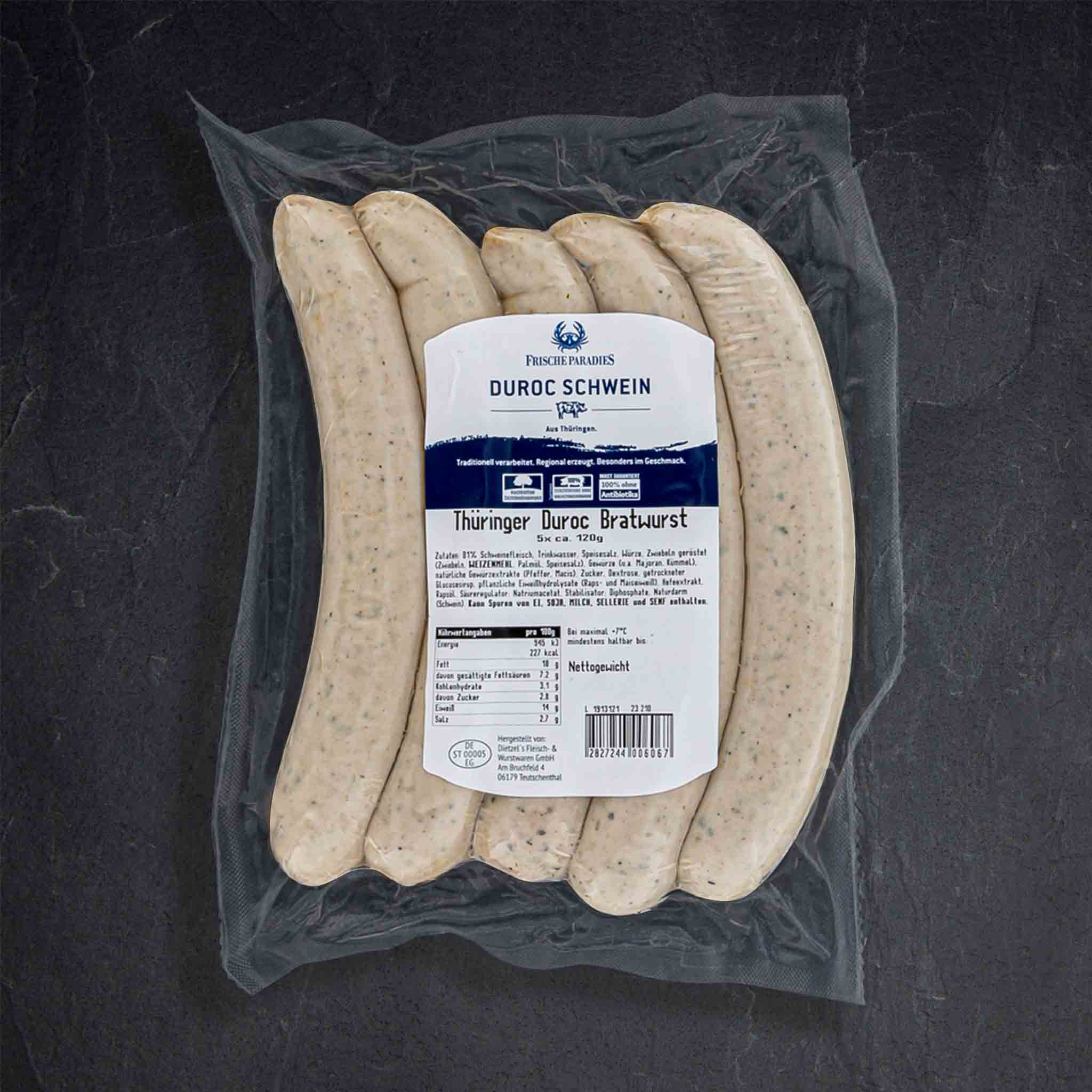662832_FrischeParadies_Bratwurst_Duroc Produktbild: 662832_FrischeParadies_Bratwurst_Duroc