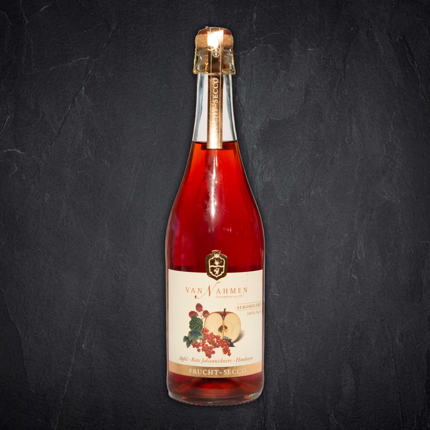 Flasche, Sekt, Rosé, Fruchtsekt, Etikett