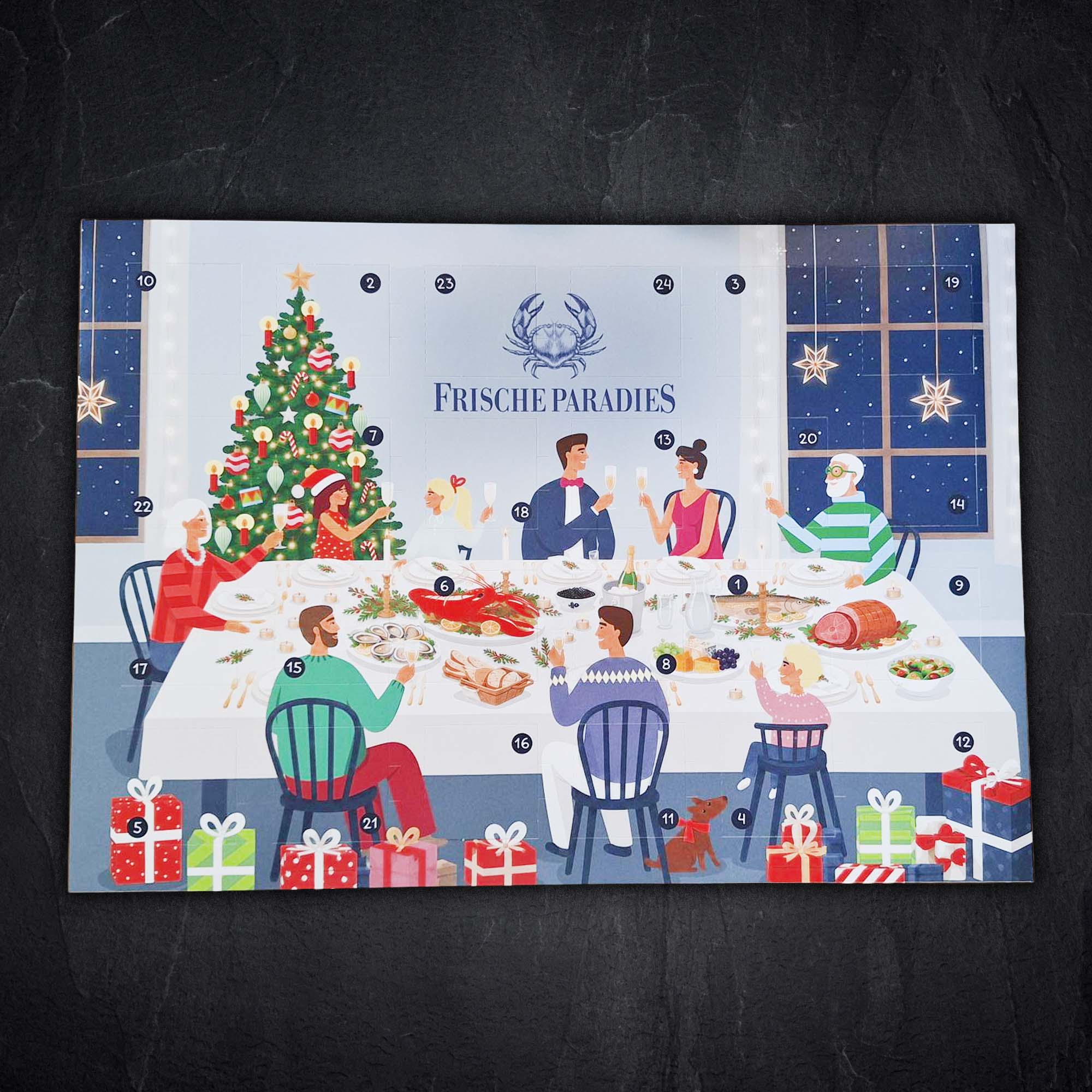 Adventskalender, Weihnachten, 24 Türchen, Weihnachtsillustration