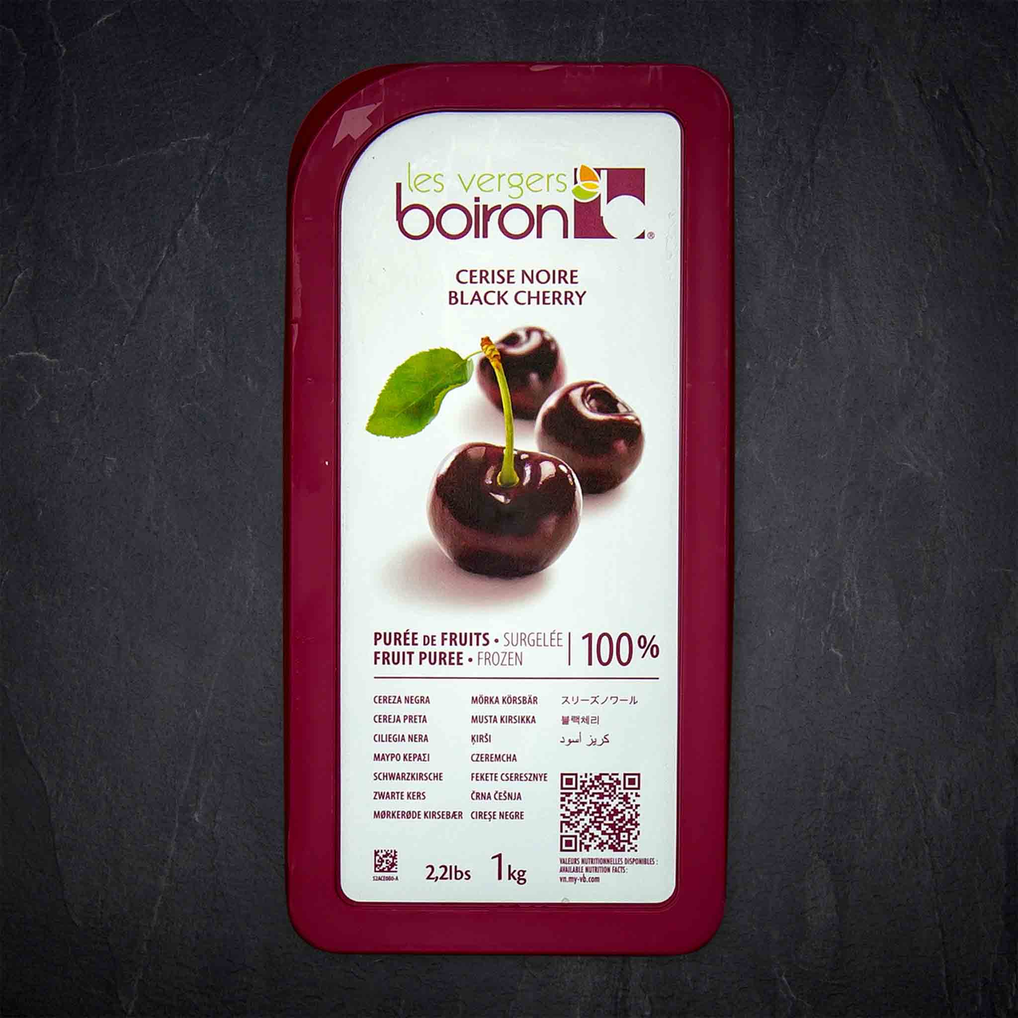 Produktbild: 57929_TK_Fruchtpu_ree_Kirsche_Schwarz_1kg_Boiron