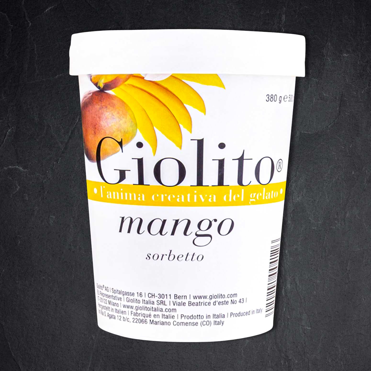 954652_Sorbet_Mango_500ml_GIOLITO Produktbild: 954652_Sorbet_Mango_500ml_GIOLITO