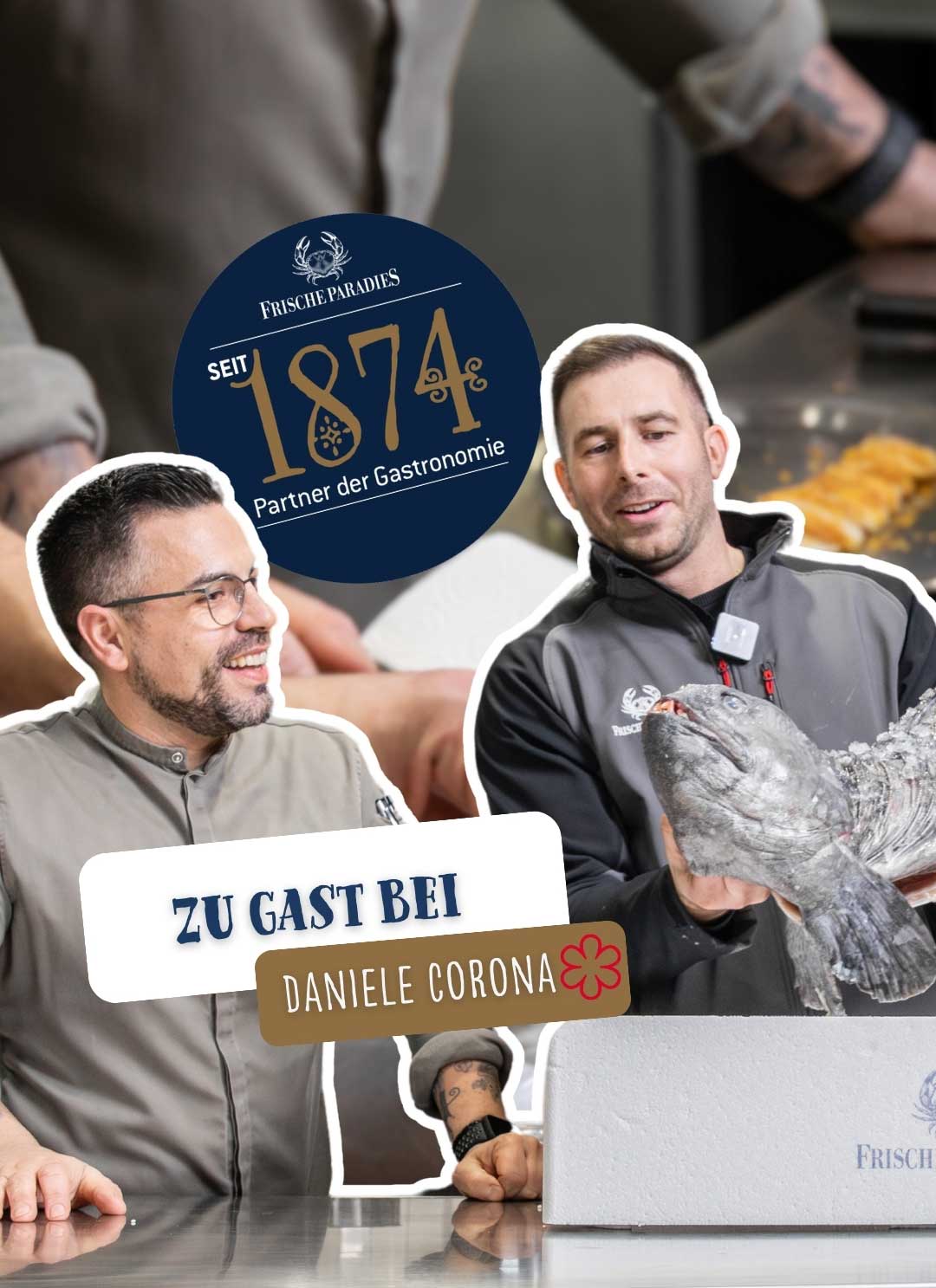 Fisch, Koch, Handwerk, Anzeige, Personen