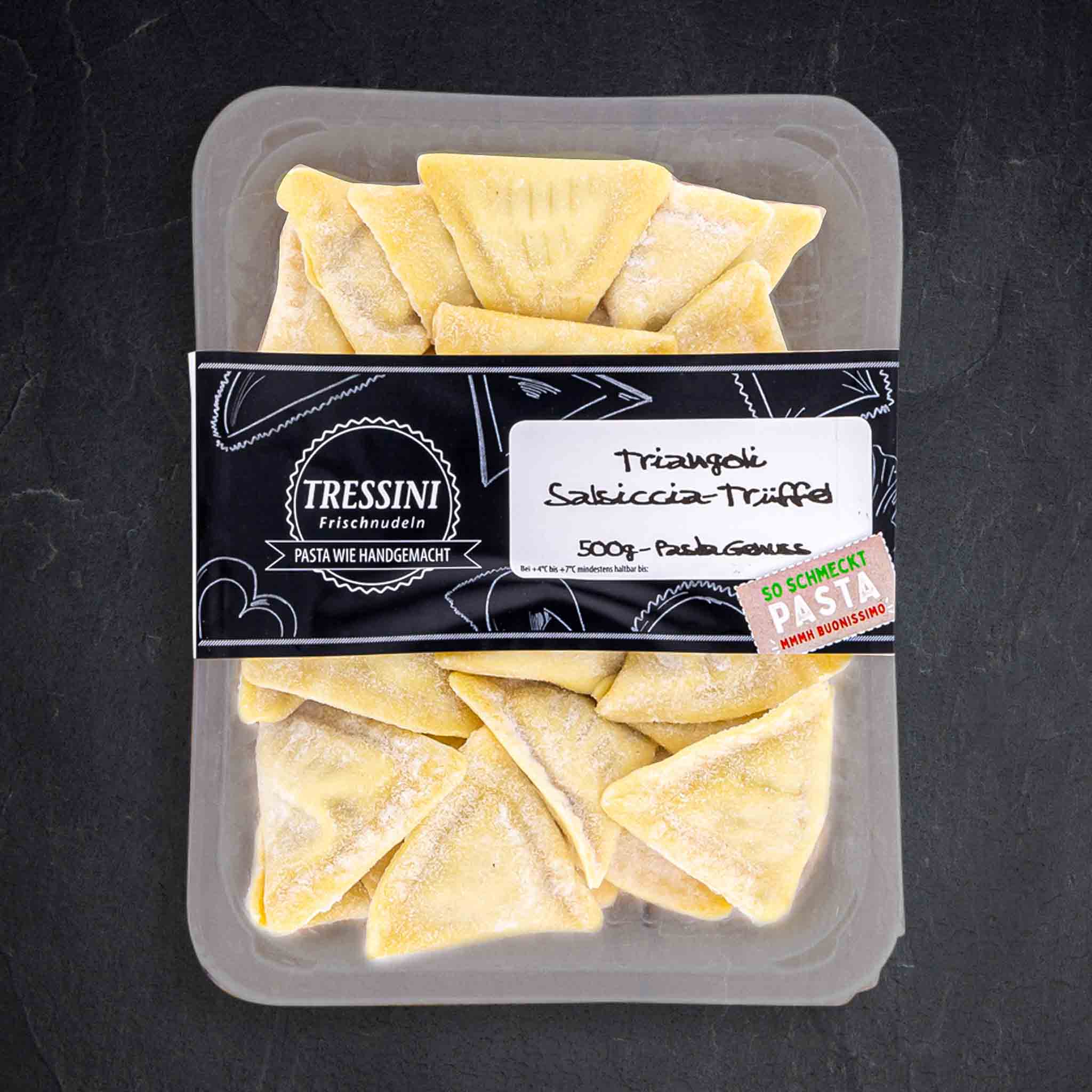 Produktbild: 848620_Triangoli_Salsiccia_Trueffel_500g_TRESS