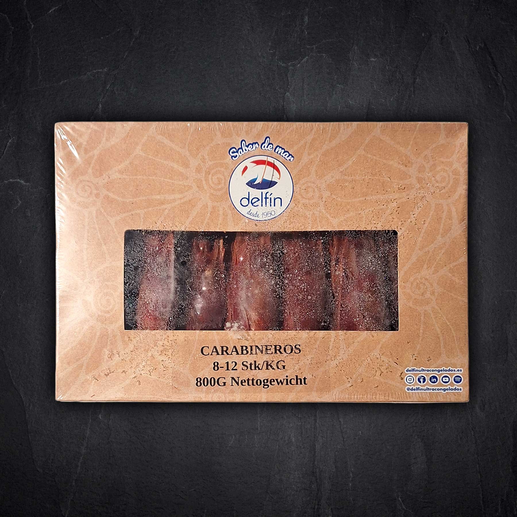 Garnelen Carabinero 8/12 mit Kopf mit Schale