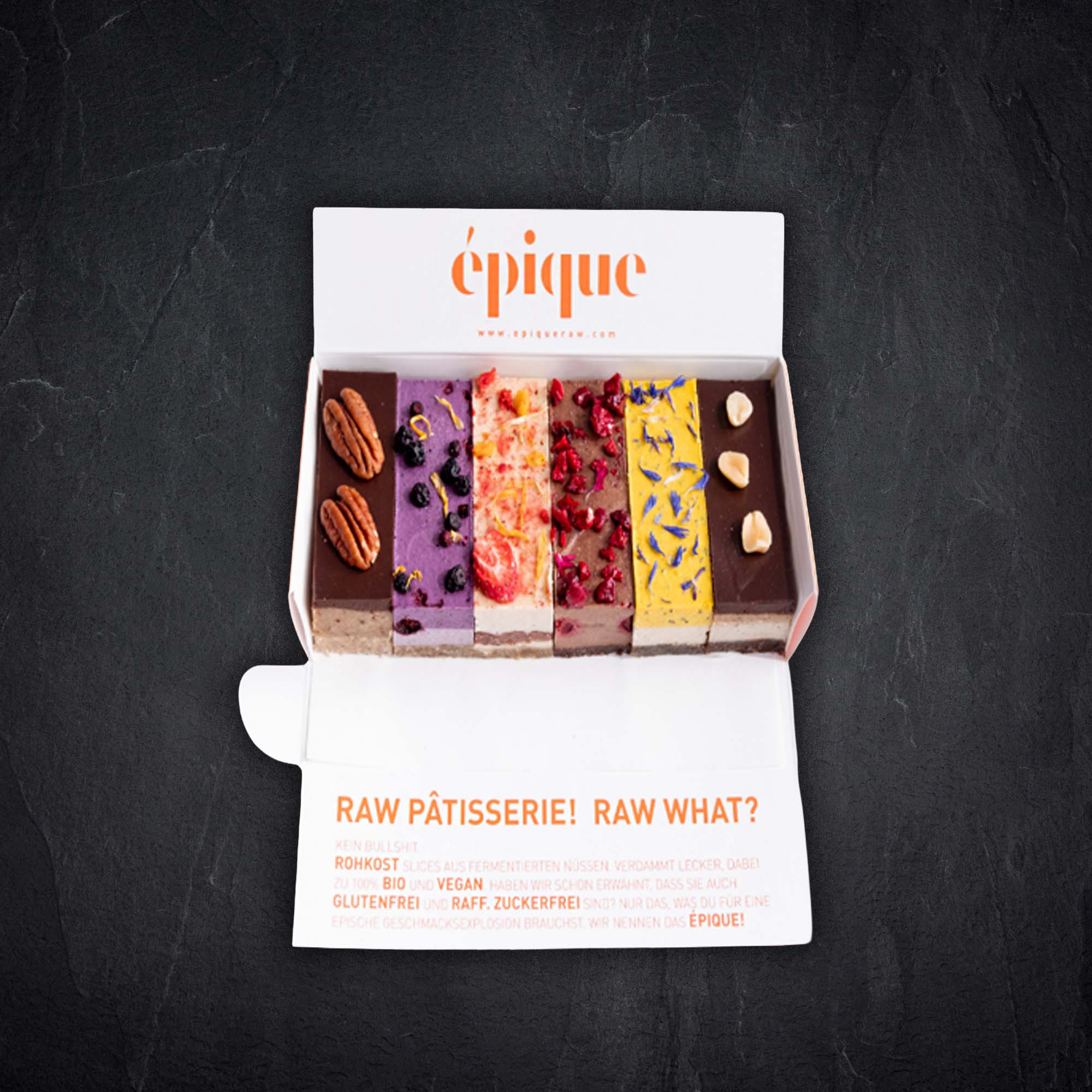 Schokoladenbox, Pralinenvielfalt, Mehrfachsorten, Nussnuss, vegan