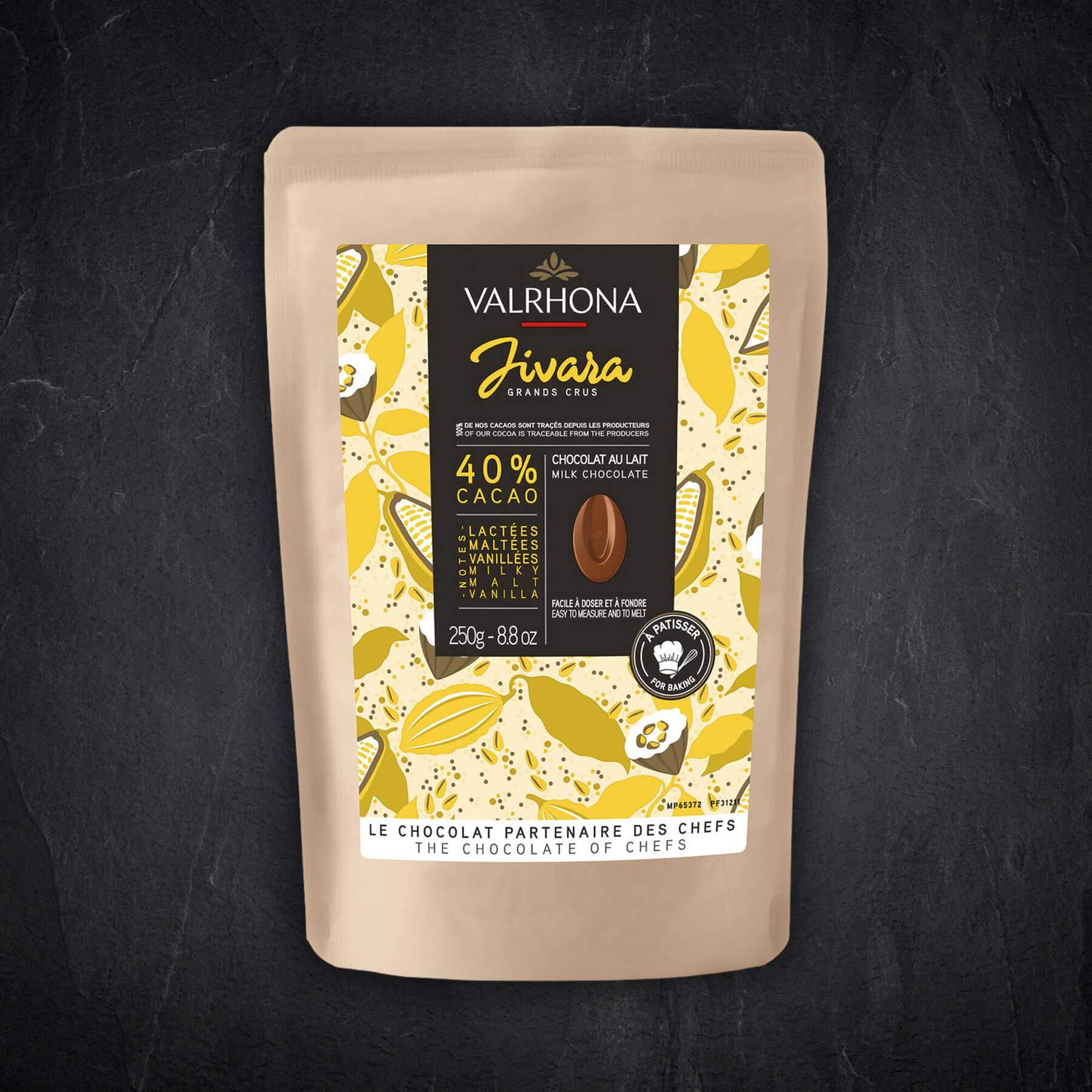 Kuvertüre Drops Jivara - 40% Kakao 250g | Valrhona