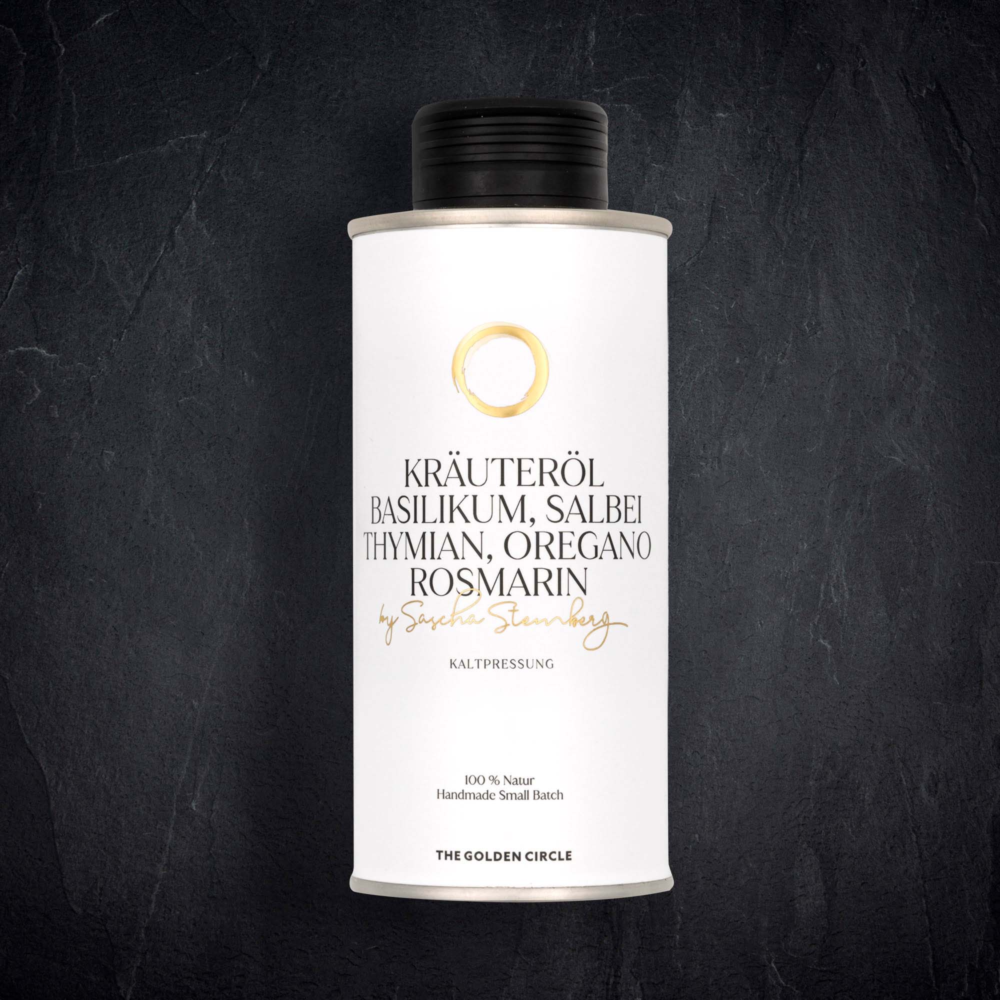 Produktbild: Kraeuteroel basilikum salbei tyhmian oregano rosmarin sascha stemberg the golden circle