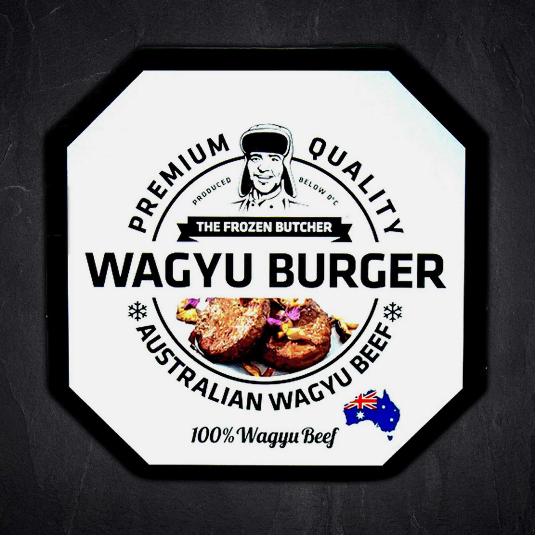 Wagyu Burger, Australisches Wagyu, 100% Wagyu Beef, Premium Qualität, Bildschirmdisplay