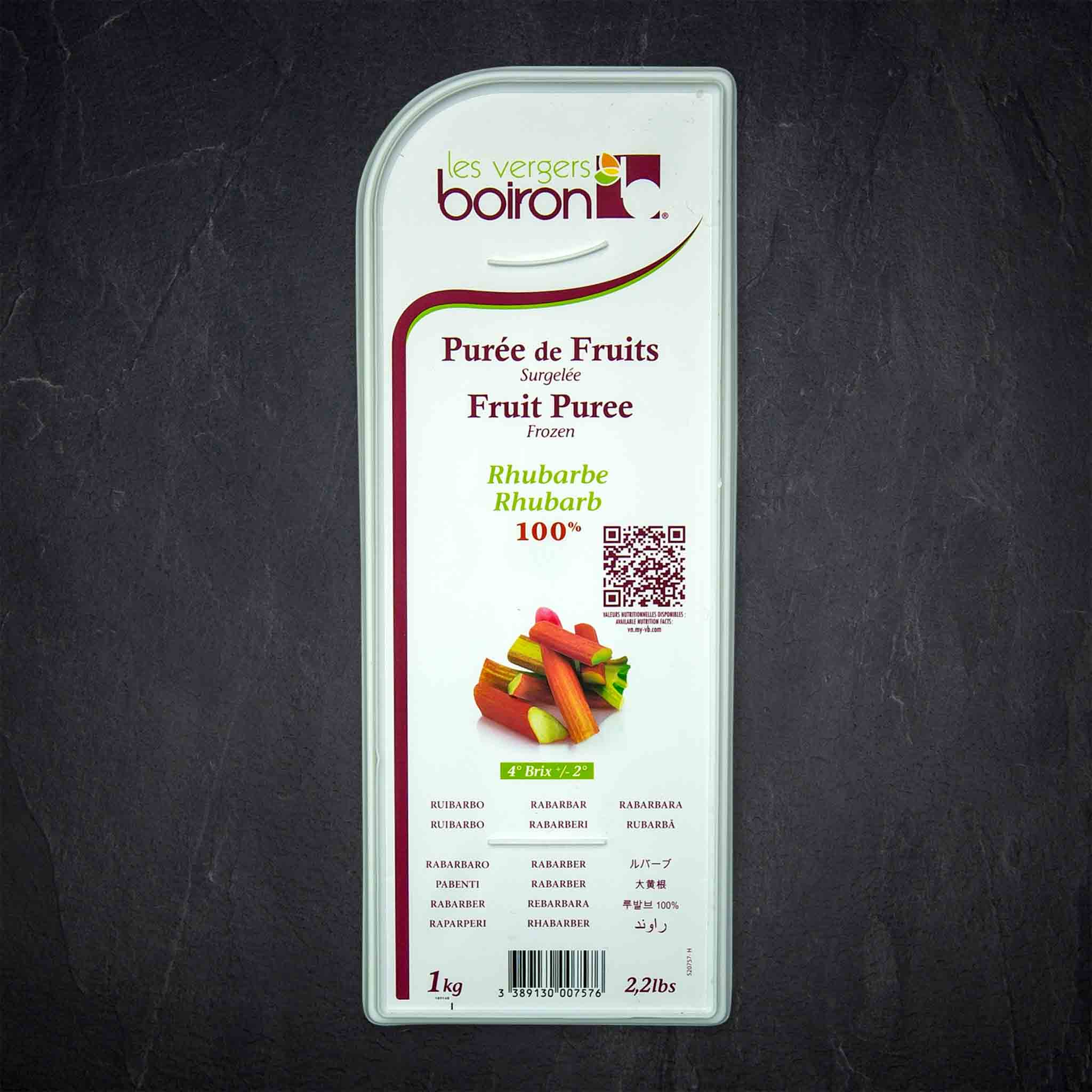 Produktbild: 57806_TK_Fruchtpu_ree_Rhabarber_1kg_Boiron