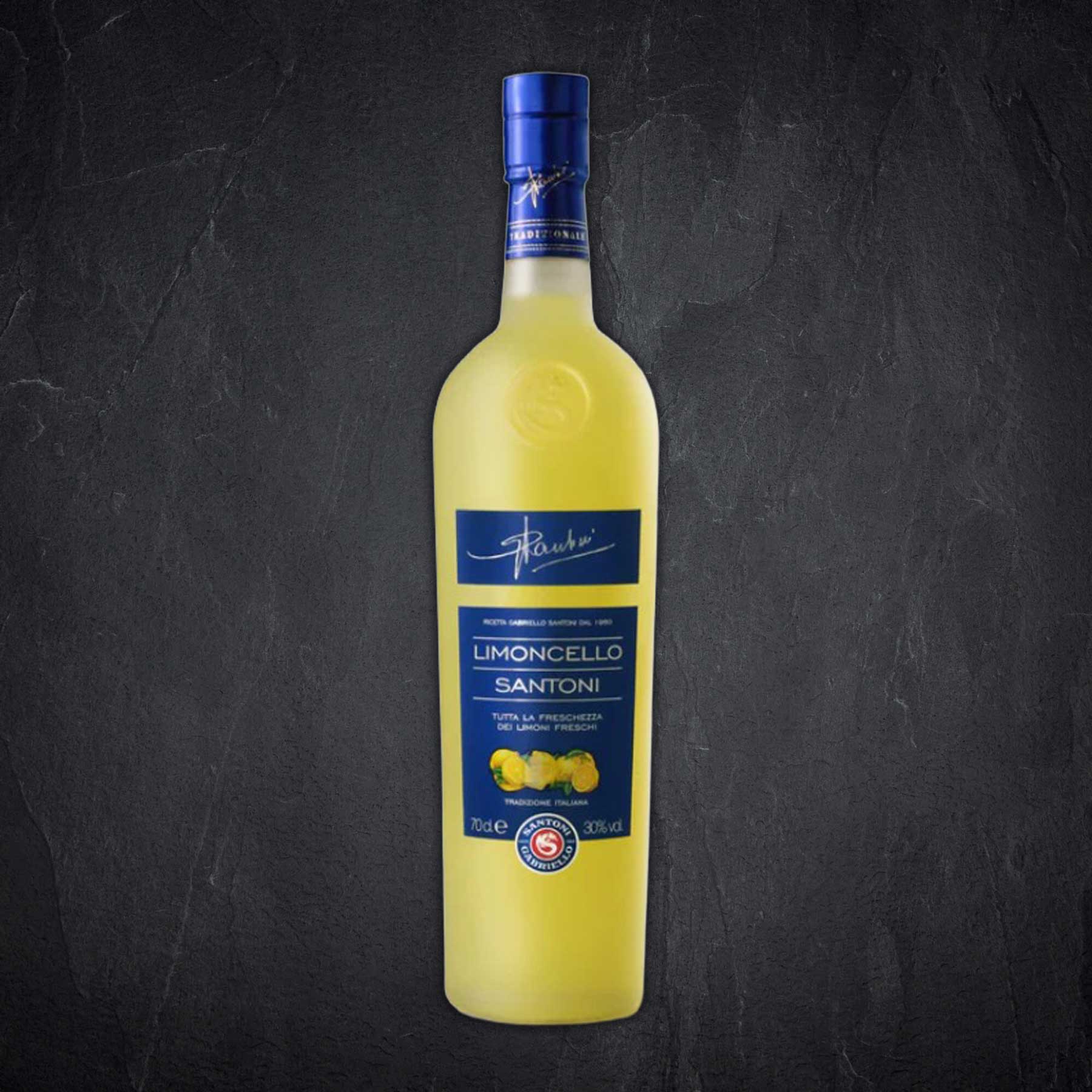 Limoncello, Santoni, Flasche, Gelb, Etikett