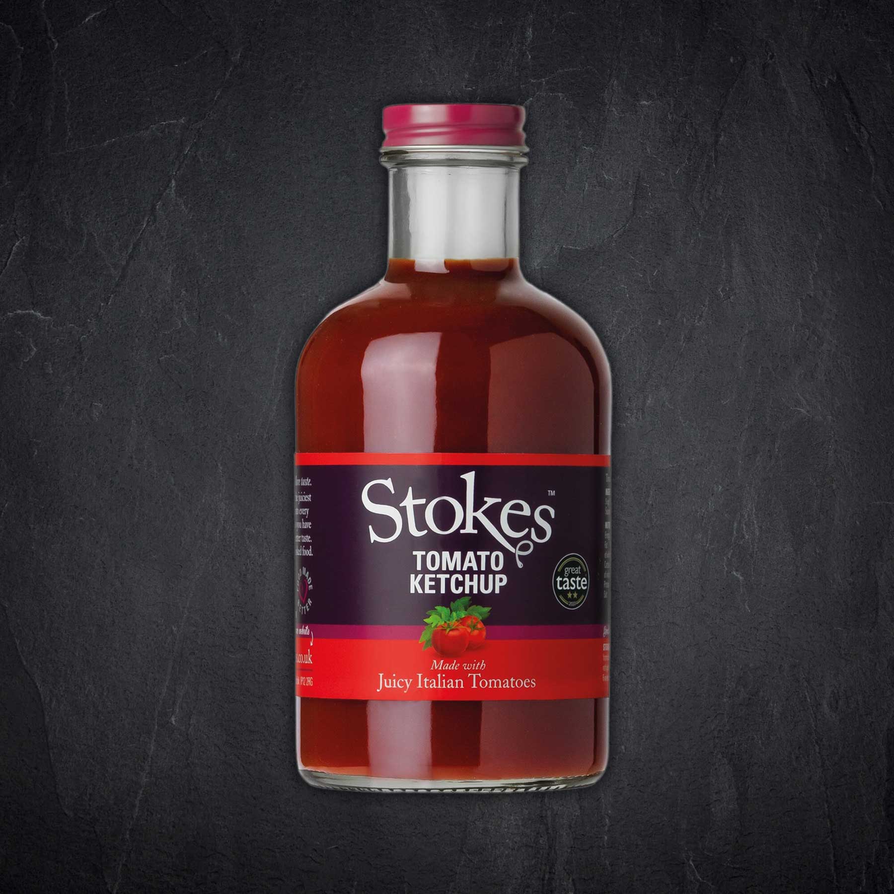 Produktbild: Stokes Tomato Ketchup auf Schieferhintergrund