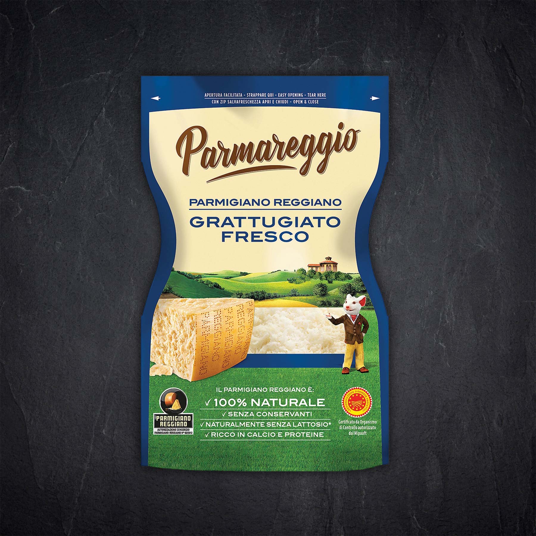 Parmigiano Reggiano gerieben