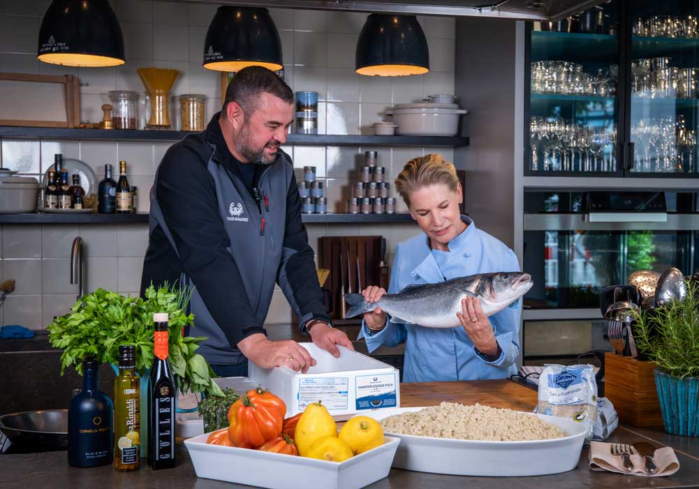 fisch, forelle, küche, zubereitung, zutatenset