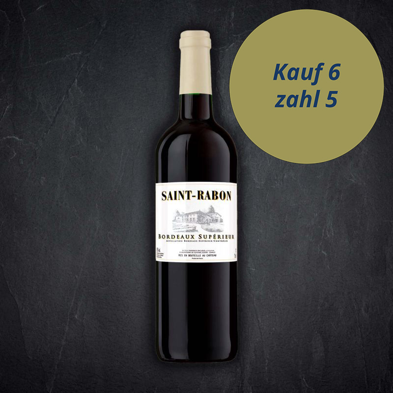 Wein, Rotwein, Bordeaux, Saint-Ribon, Flasche